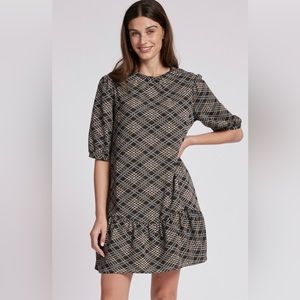 • Tyler Boe • Tinsley Dress • Ruffle Plaid Mini Dress SZ M • Retail $170